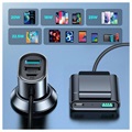 Carregador Rápido de Carro Joyroom JR-CL05 5-Port - 2x PD USB-C, 3x QC3.0 USB - 72W