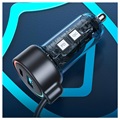 Carregador Rápido de Carro 3 em 1 Joyroom JR-CL07 55W - USB-C - Preto