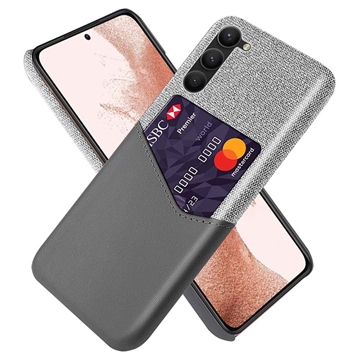 Capa com Porta-Cartões KSQ para Samsung Galaxy S23 5G - Cinzento