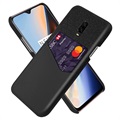 Capa com Bolso para Cartões KSQ para OnePlus 7 - Preto