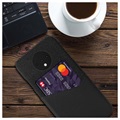 Capa com Bolso para Cartões KSQ para KSQ OnePlus 7T - Preto