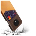 Capa com Bolso para Cartões KSQ para KSQ OnePlus 7T - Café