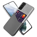 Capa com Porta-Cartões KSQ para Samsung Galaxy S22 5G - Cinzento