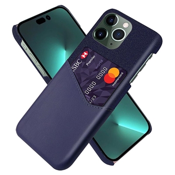 Capa com Porta-Cartões KSQ para iPhone 14 Pro Max - Azul