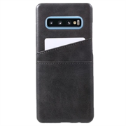 Capa de Plástico Revestida KSQ com Compartimentos para Cartõespara Samsung Galaxy S10  - Preto