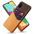 Capa com Slot para Cartões KSQ para Samsung Galaxy A41 - Castanho