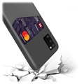 Capa com Slot para Cartões KSQ para Samsung Galaxy A41 - Cinzento