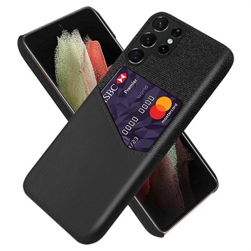 Capa com Porta-Cartões KSQ para Samsung Galaxy S22 Ultra 5G - Preto