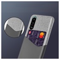 Capa com Porta-Cartões KSQ para Sony Xperia 5 III - Cinzento