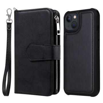 Bolsa tipo Carteira KT Multifunctional para iPhone 14 - Preto