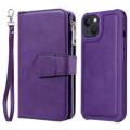 Bolsa tipo Carteira KT Multifunctional para iPhone 14 - Púrpura