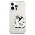 Capa Transparente Karl Lagerfeld para iPhone 13 Pro Max - Choupette a Comer