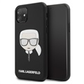 Capa Híbrida Karl Lagerfeld Embossed Glitter para iPhone 11 – Preto