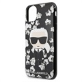 Capa em TPU Karl Lagerfeld Flower iPhone 11 Pro Max - Preto