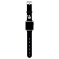 Bracelete Karl Lagerfeld Ikonik para Apple Watch 7/SE/6/5/4/3/2/1 - 45mm/44mm/42mm - Preto