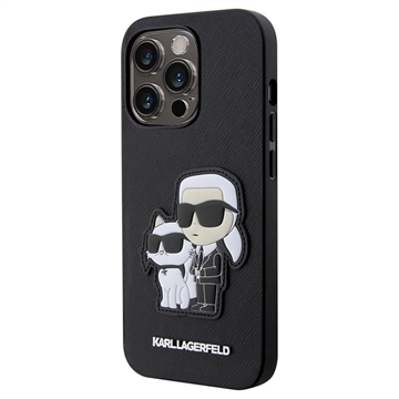 Capa Karl Lagerfeld Ikonik Karl & Choupette para iPhone 13 Pro - Preto