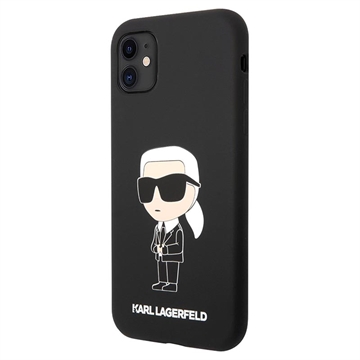 Capa em Silicone Karl Lagerfeld Ikonik para iPhone 11 - Preto