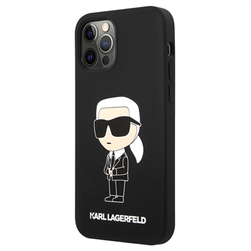 Capa em Silicone Karl Lagerfeld para iPhone 12/12 Pro - Preto