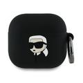 Capa de Silicone Karl Lagerfeld Karl Head 3D para AirPods 4 - Preto