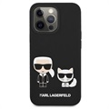 Capa em Silicone Karl Lagerfeld Karl & Choupette para iPhone 13 Pro Max - Preto
