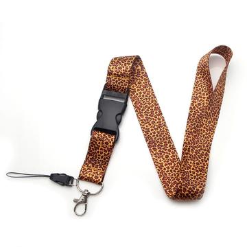 Porta-chaves com mosquetão e correia - Leopardo