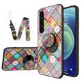 Capa Híbrida Checkered Pattern para Samsung Galaxy S23 5G - Mandala Colorida
