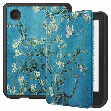 Capa Kobo Clara 2E Smart Folio - Flores brancas