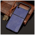 Capa Crocodile Serie para Samsung Galaxy Z Flip3 5G - Púrpura