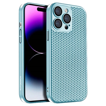 Capa de Plástico Kstdesign Icenets Series para iPhone 15 Pro Max - Azul Claro