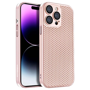 Capa de Plástico Kstdesign Icenets Series para iPhone 15 Pro Max - Cor-de-Rosa