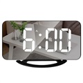Relógio Despertador Led com Visor Digital e Espelho TS-8201 - Preto