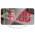 Relógio Despertador Led com Visor Digital e Espelho TS-8201 - Vermelho / Branco
