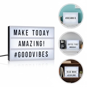 Quadro luminoso LED com letras - 96 letras/símbolos