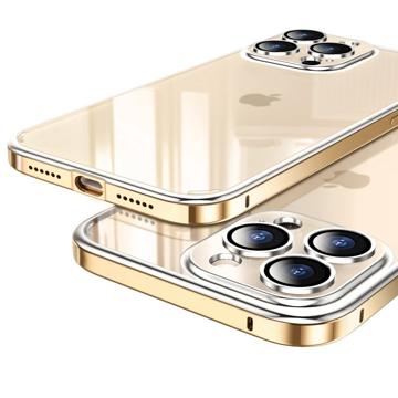 Capa Híbrida Luphie Anti-Scratch para iPhone 14 Pro (Embalagem aberta - Satisfatório) - Dourado