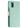 Bolsa tipo Carteira Lace Pattern para Samsung Galaxy A52 5G, Galaxy A52s - Verde