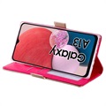 Bolsa tipo Carteira Lace Pattern para Samsung Galaxy A13 - Cor-de-Rosa Forte