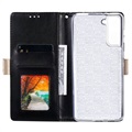 Bolsa tipo Carteira Lace Pattern para Samsung Galaxy S21+ 5G - Preto