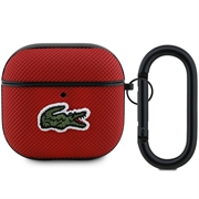 Capa AirPods 4 Lacoste Petit Pique Croc Logo Patch - Vermelho