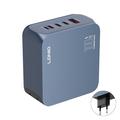 Carregador rápido Ldnio Q8 100W GaN - 3 portas USB-C, USB-A, Lightning - Azul