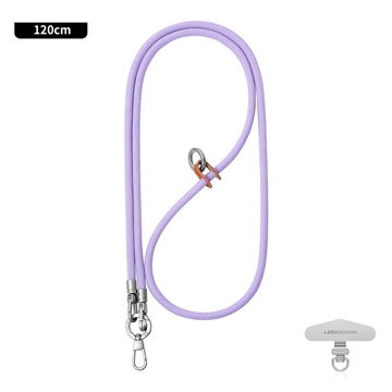 Leeu Design Fita para telemóvel universal e elegante para usar na mala - 120cm, 6mm - Roxo