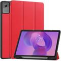 Capa Smart Folio Série Tri-Fold para Lenovo Idea Tab Plus - Vermelho