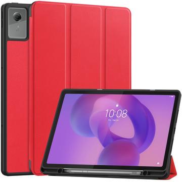 Capa Smart Folio Série Tri-Fold para Lenovo Idea Tab Plus - Vermelho