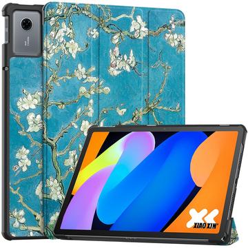 Capa Smart Folio Série Tri-Fold para Lenovo Idea Tab - Flores brancas