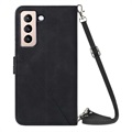 Bolsa Tipo Carteira Line para Samsung Galaxy S22 5G - Preto