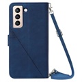 Bolsa Tipo Carteira Line para Samsung Galaxy S22 5G - Azul