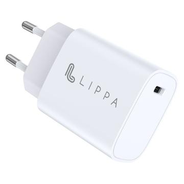 Carregador de parede USB-C PD Lippa 20W - Branco