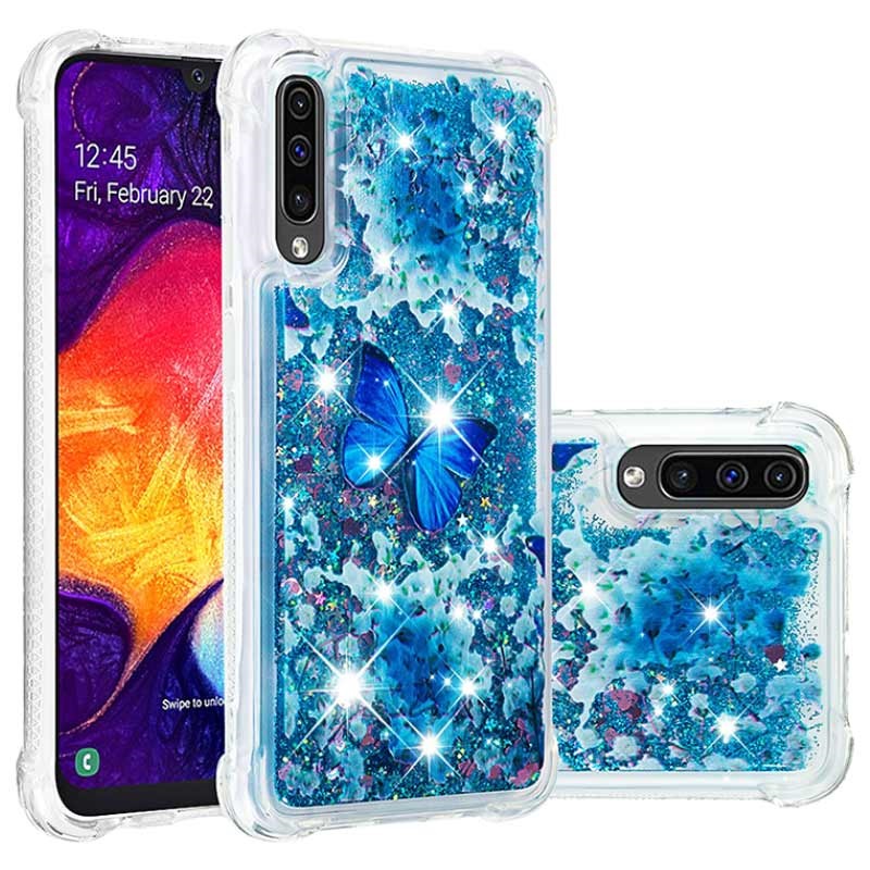 Capa de TPU Liquid Glitter para Samsung Galaxy A50