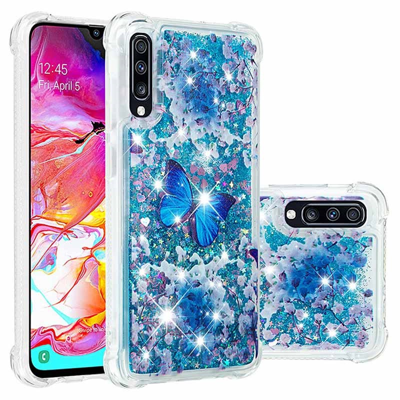 Capa de Tpu Liquid Glitter para Samsung Galaxy A70