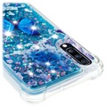 Capa de Tpu Liquid Glitter para Samsung Galaxy A70 - Borboleta Azul