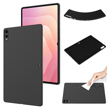 Capa de silicone líquida para Samsung Galaxy Tab S11 Ultra - Preto